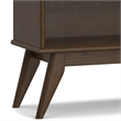 Draper SOLID HARDWOOD 30x 64inch Modern Low Bookcase in Walnut Brown