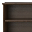 Draper SOLID HARDWOOD 30x 64inch Modern Low Bookcase in Walnut Brown