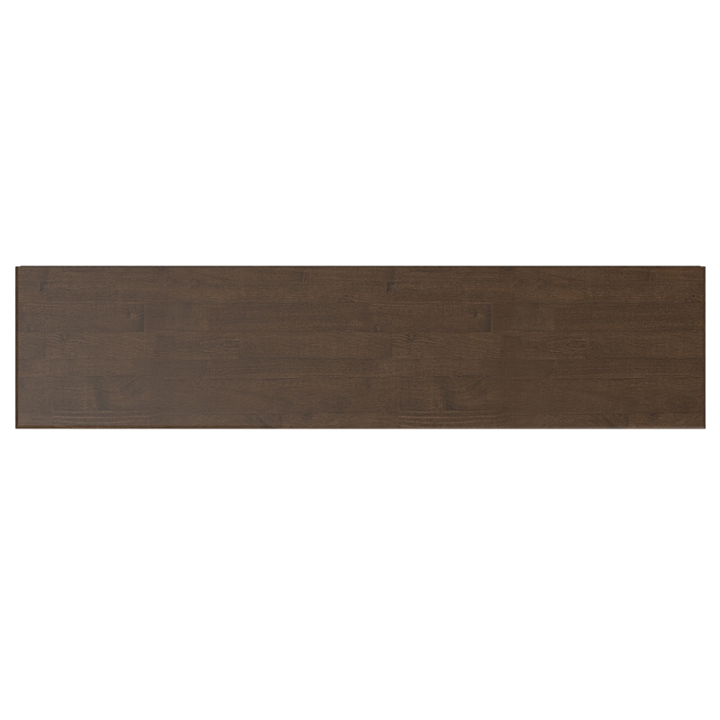 draper solid hardwood 30x 64inch modern low bookcase in walnut brown