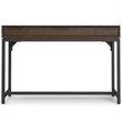 Banting SOLID HARDWOOD Modern 48 inch Wide Small Desk in Walnut Brown