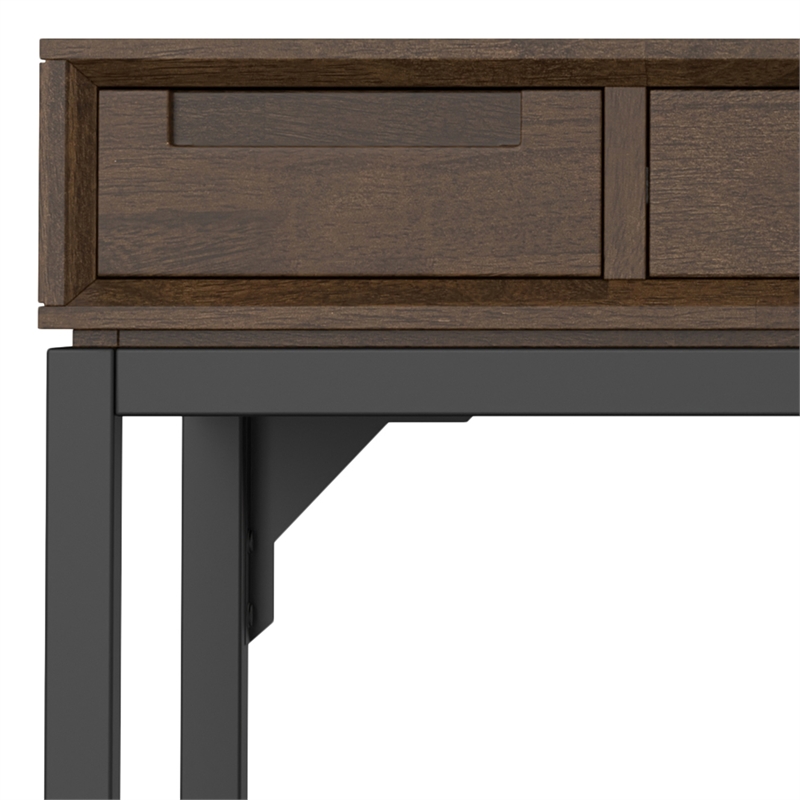 Banting SOLID HARDWOOD Modern 48 inch Wide Small Desk in Walnut Brown