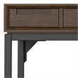 Banting SOLID HARDWOOD Modern 48 inch Wide Small Desk in Walnut Brown