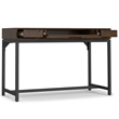 Banting SOLID HARDWOOD Modern 48 inch Wide Small Desk in Walnut Brown