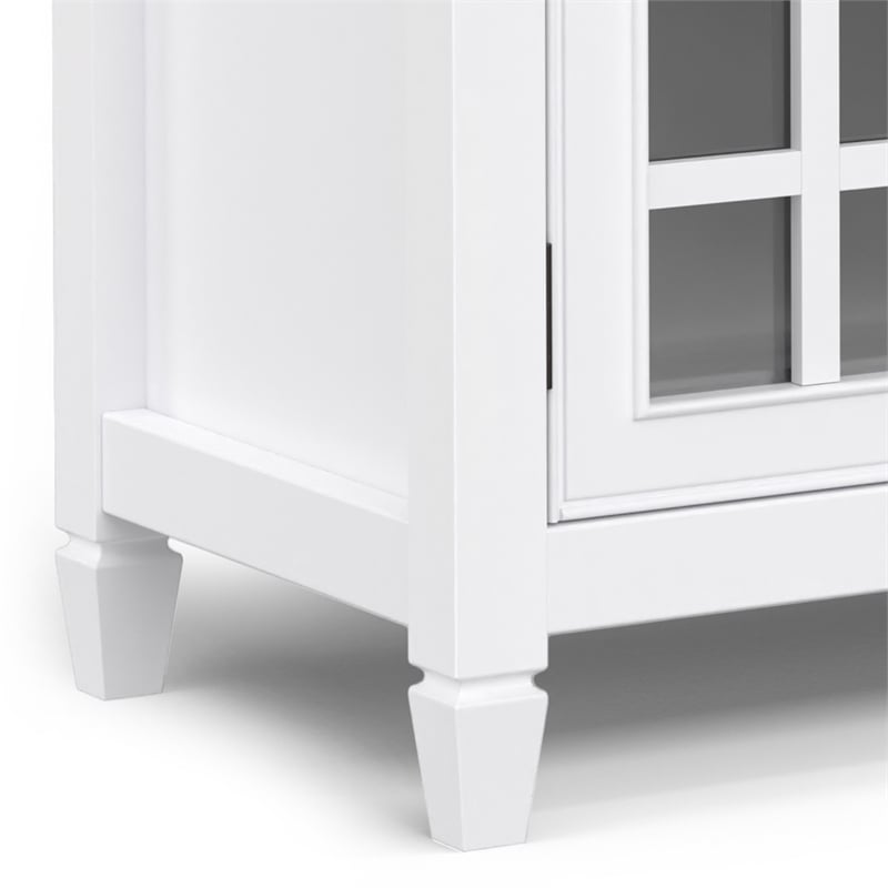 Connaught SOLID WOOD 60 inch Wide Traditional Storage Cabinet Buffet in White