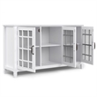 Connaught SOLID WOOD 60 inch Wide Traditional Storage Cabinet Buffet in White