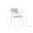 Regina  Contemporary Dining Arm Chair (Set of 2) in Black