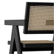 Regina  Contemporary Dining Arm Chair (Set of 2) in Black