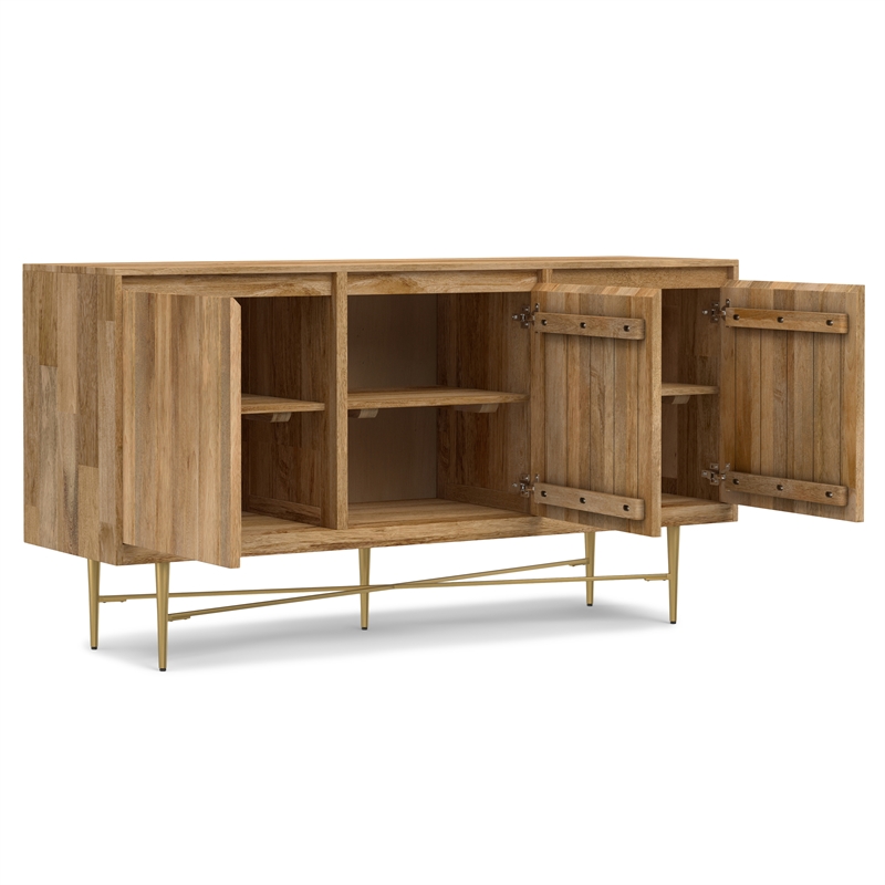 Fallon MANGO WOOD and Iron 60 x 18 inch Rectangle Sideboard Buffet in Natural