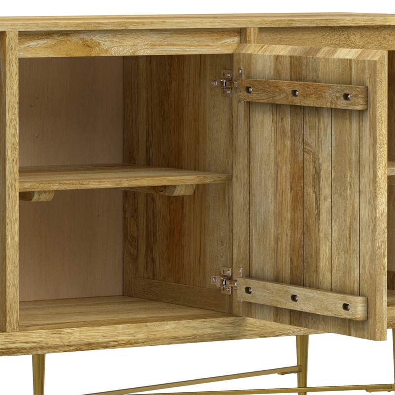 Fallon MANGO WOOD and Iron 60 x 18 inch Rectangle Sideboard Buffet in Natural