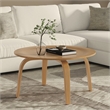 Payton  34 inch Wide Round Contemporary Coffee Table in Natural