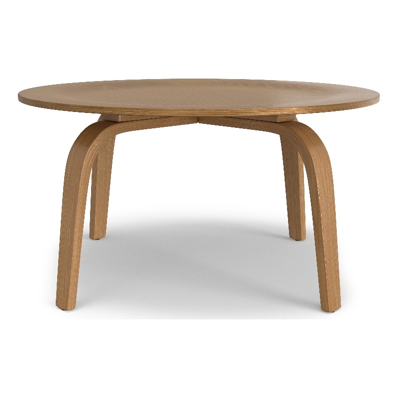 Payton  34 inch Wide Round Contemporary Coffee Table in Natural