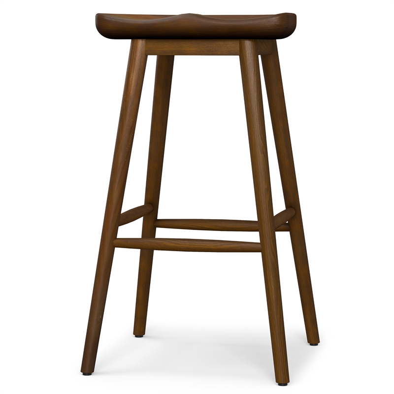 Teagan Modern Rustic 30 inch Bar Stool in Dark Walnut & Fully Assembled