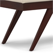 Chanelle 48 inch Wide Modern Ottoman Bench in Satin Cream Vegan Faux Leather