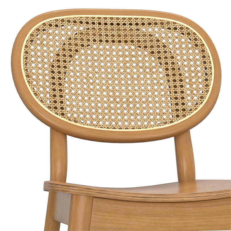 Rachel Beech Wood Contemporary Dining Chair (Set of 2) in Natural