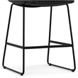 Danika Modern Counter Height stool (Setof2) in Charcoal Gray Vegan Faux Leather