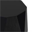 Judson 15inch Wide Solid Mango Contemporary End Table in Black & Fully Assembled