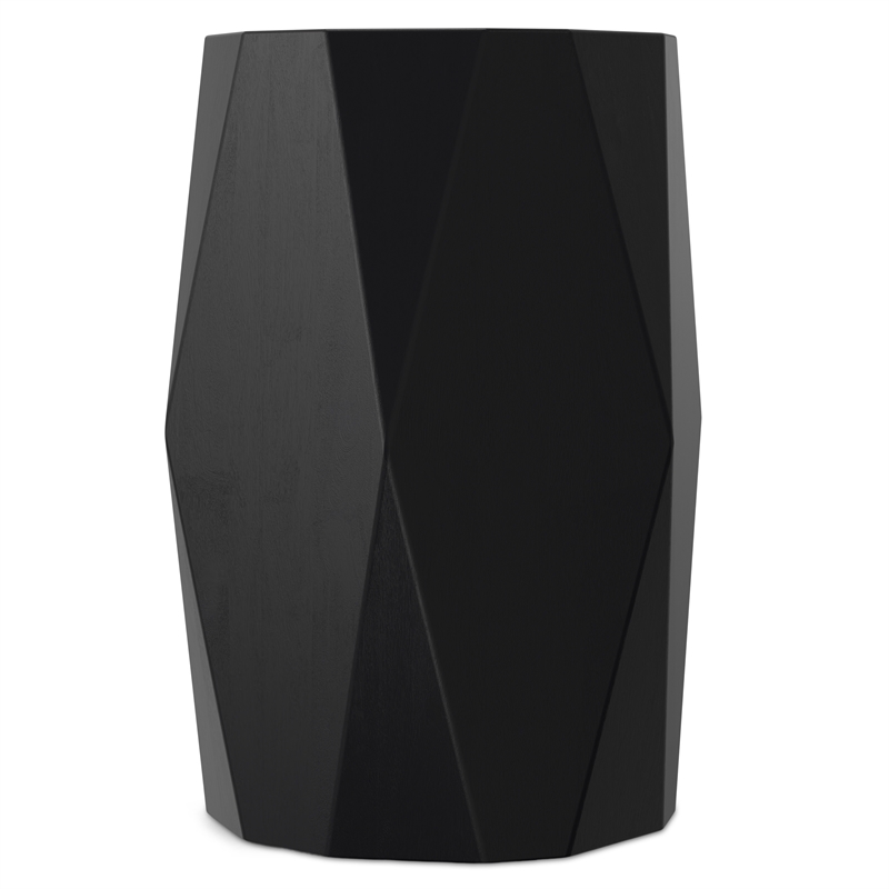 Judson 15inch Wide Solid Mango Contemporary End Table in Black & Fully Assembled