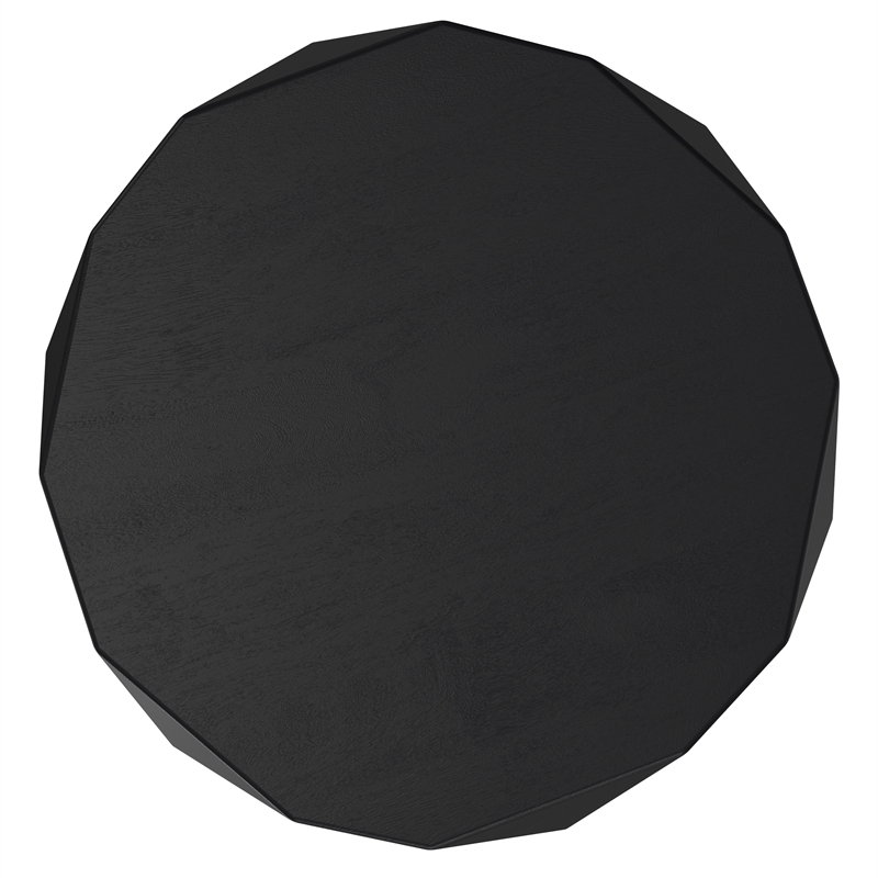 Judson 15inch Wide Solid Mango Contemporary End Table in Black & Fully Assembled