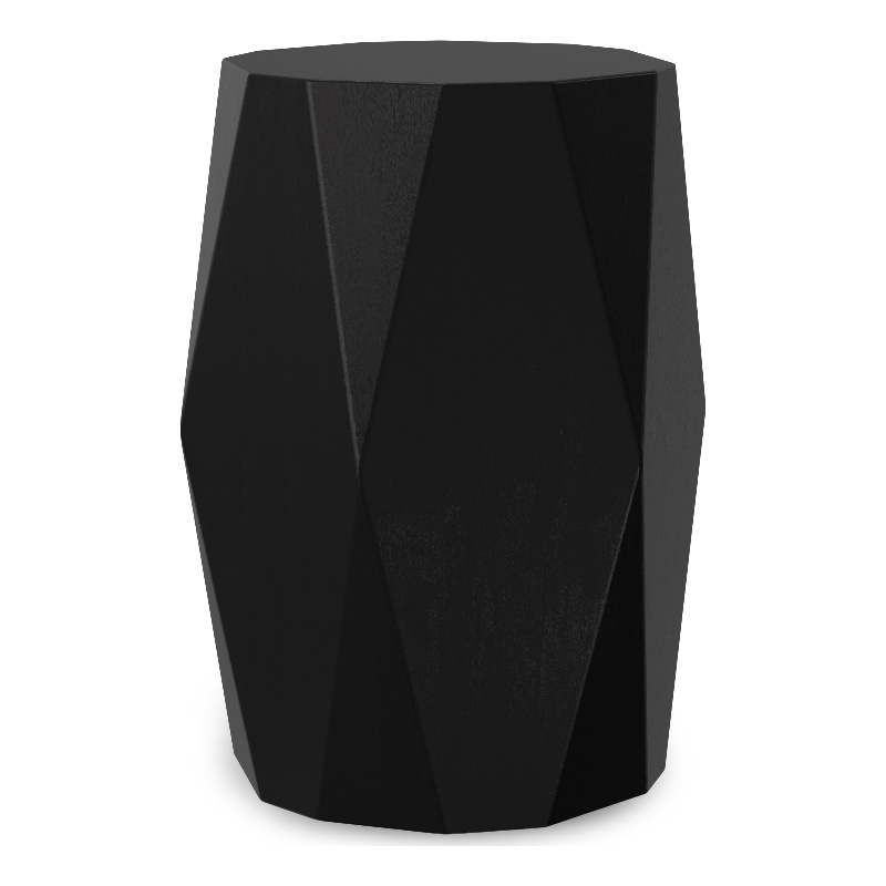 Judson 15inch Wide Solid Mango Contemporary End Table in Black & Fully Assembled