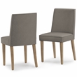 Bartow / Watkins Modern 7Pc Dining Set in Taupe Woven Polyester & 72