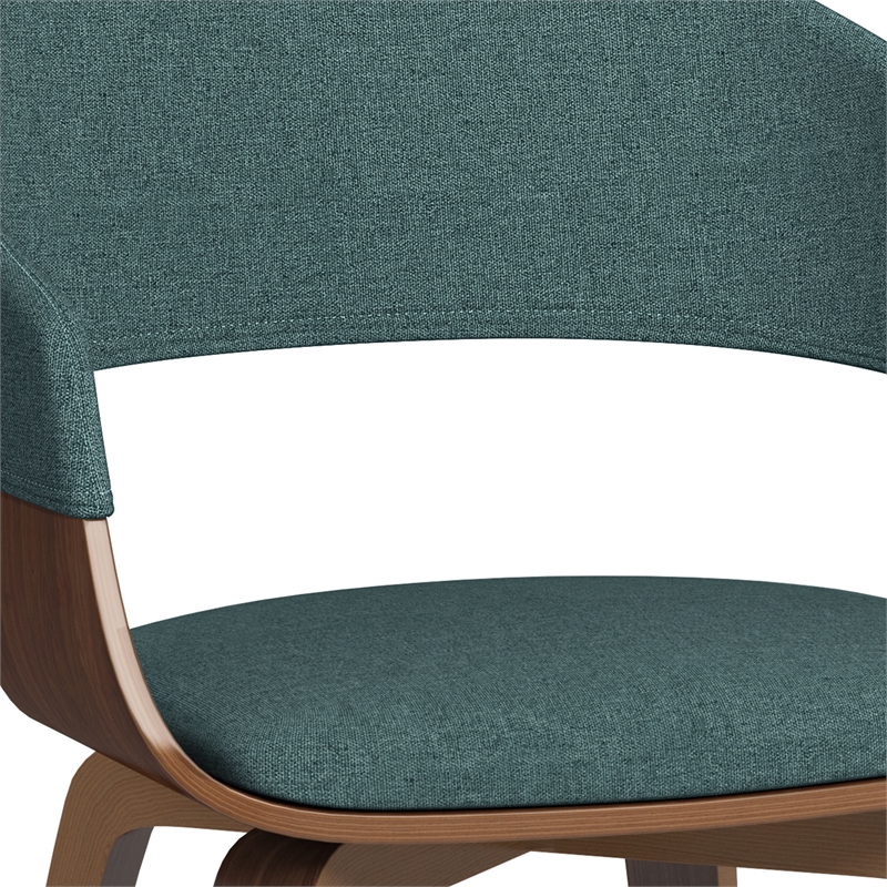 Lowell/Draper7Pc Dining Set with 6Dining Chairs in Light Blue Linen Look Fabric