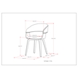 Lowell/Draper7Pc Dining Set with 6Dining Chairs in Light Blue Linen Look Fabric
