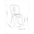 Fletcher/Watkins WOOD & Metal 7Pc Dining Set with 6Metal Dining Chairs in Multi