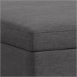 Owen 40 inch Wide Modern Square XL Coffee Table Storage Ottoman in Slate Gray