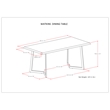 Bartow/Watkins Modern 7 PC Dining Set in Natural Woven Polyester & 72