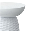 Boyd 13 inch Wide Solid Wood Contemporary Accent Table in White & Assembled