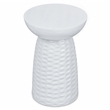 Boyd 13 inch Wide Solid Wood Contemporary Accent Table in White & Assembled