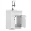 Hennessy 24-inch ABS Utility Sink & Cabinet in Pure White