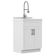 Hennessy 24-inch ABS Utility Sink & Cabinet in Pure White