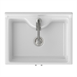 Hennessy 24-inch ABS Utility Sink & Cabinet in Pure White