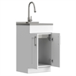 Modern Wide Shaker 20-inch Utility Sink & Cabinet in Pure White