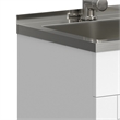 Modern Wide Shaker 20-inch Utility Sink & Cabinet in Pure White