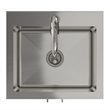 Modern Wide Shaker 20-inch Utility Sink & Cabinet in Pure White
