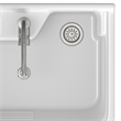 Hennessy 28-inch ABS Utility Sink & Cabinet in Pure White