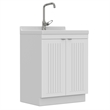 Murphy All-In-One 28-inch Laundry Utility Sink and Cabinet in Pure white