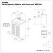 Murphy All-In-One 28-inch Laundry Utility Sink and Cabinet in Pure white