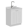 Murphy All-In-One 28-inch Laundry Utility Sink and Cabinet in Pure white