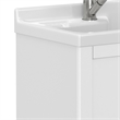 Kyle 28-inch ABS Utility Sink & Cabinet in Pure White