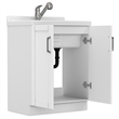 Kyle 28-inch ABS Utility Sink & Cabinet in Pure White