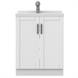 Kyle 28-inch ABS Utility Sink & Cabinet in Pure White