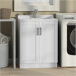 Kyle 28-inch ABS Utility Sink & Cabinet in Pure White