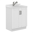 Kyle 28-inch ABS Utility Sink & Cabinet in Pure White