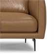 Stevens Modern 81 inch Wide Sofa in Butternut Brown Genuine Leather
