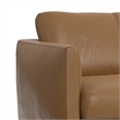 Stevens Modern 81 inch Wide Sofa in Butternut Brown Genuine Leather