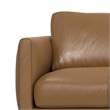 Stevens Modern 81 inch Wide Sofa in Butternut Brown Genuine Leather