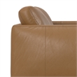 Stevens Modern 81 inch Wide Sofa in Butternut Brown Genuine Leather